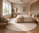 Kusový koberec Sky 5400 Cream kruh - 200x200 (průměr) kruh cm