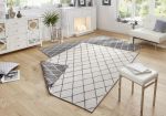 Kusový koberec Twin-Wendeteppiche 103118 grau creme - 80x250 cm