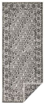 Kusový koberec Twin-Wendeteppiche 103113 schwarz creme - 160x230 cm