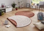 Kusový koberec Twin-Wendeteppiche 103110 terra creme kruh – na ven i na doma - 140x140 (průměr) kruh cm