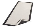 Kusový koberec Twin-Wendeteppiche 103105 creme schwarz – na ven i na doma - 80x350 cm