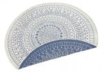 Kusový koberec Twin-Wendeteppiche 103104 creme blau kruh - 140x140 (průměr) kruh cm