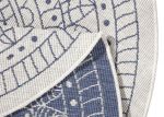 Kusový koberec Twin-Wendeteppiche 103104 creme blau kruh - 140x140 (průměr) kruh cm