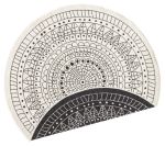 Kusový koberec Twin-Wendeteppiche 103101 creme schwarz - 140x140 (průměr) kruh cm