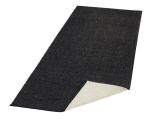 Kusový koberec Twin-Wendeteppiche 103096 schwarz creme – na ven i na doma - 80x250 cm