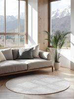 Kusový koberec Jaipur 106325 White kruh - 160x160 (průměr) kruh cm