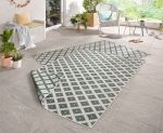 Kusový koberec Twin-Wendeteppiche 103125 grün creme – na ven i na doma - 80x350 cm