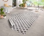Kusový koberec Twin-Wendeteppiche 103126 grau creme – na ven i na doma - 160x230 cm