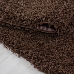 Kusový koberec Life Shaggy 1500 brown kruh - 80x80 (průměr) kruh cm