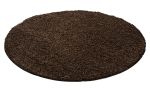 Kusový koberec Life Shaggy 1500 brown kruh - 200x200 (průměr) kruh cm