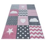 Dětský kusový koberec Kids 620 pink - 80x150 cm