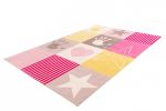 Dětský kusový koberec Stars 411 pink - 120x170 cm