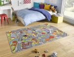 Dětský kusový koberec Play 102379 (silnice) - 90x200 cm