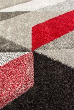 Kusový koberec Hand Carved Aurora Grey/Red - 120x170 cm