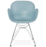 Jídelní židle CHIPIE modrá/chrom