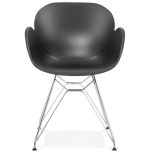 Jídelní židle CHIPIE černá/chrom