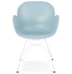 Jídelní židle PROVOC modrá/bílá