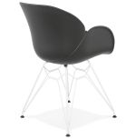 Jídelní židle PROVOC černá/bílá