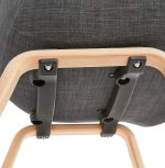 Jídelní židle ELEGANS tmavě šedá/přírodní