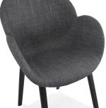 Jídelní židle ELEGANS tmavě šedá/černá