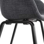 Jídelní židle ELEGANS tmavě šedá/černá