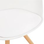 Jídelní židle SKANOR bílá/přírodní