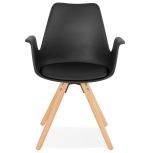 Jídelní židle SKANOR černá/přírodní