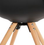 Jídelní židle SKANOR černá/přírodní