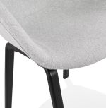 Jídelní židle ELEGANS světlé šedá/černá