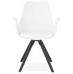 Jídelní židle SKANOR bílá/černá