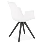 Jídelní židle SKANOR bílá/černá