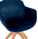 Jídelní židle MARNIE modrá/přírodní