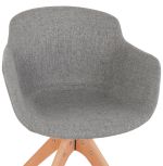 Jídelní židle TIGRU šedá/přírodní