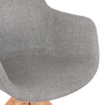 Jídelní židle TIGRU šedá/přírodní