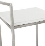 Barová židle METO MINI bílá/chrom