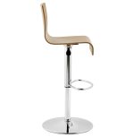 Barová židle MADEIRA přírodní/chrom