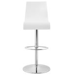 Barová židle SANTANA bílá/chrom