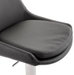 Barová židle KARU černá/chrom