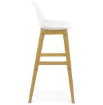 Barová židle ELODY bílí/přírodní