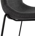 Barová židle COOPER tmavě šedá/černá