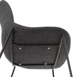 Barová židle COOPER tmavě šedá/černá