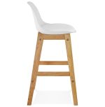 Barová židle ELODY MINI bílá/přírodní