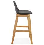 Barová židle ELODY MINI černá/přírodní