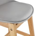 Barová židle ELODY MINI šedá/přírodní