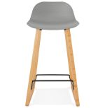 Barová židle ASTORIA šedá/přírodní