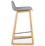 Barová židle ASTORIA šedá/přírodní