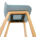 Barová židle ASTORIA modrá/přírodní