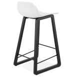 Barová židle MIKY MINI bílá/černá