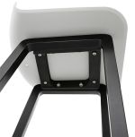 Barová židle MIKY MINI bílá/černá