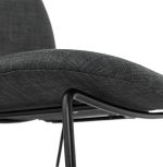 Barová židle COOPER MINI tmavě šedá/černá